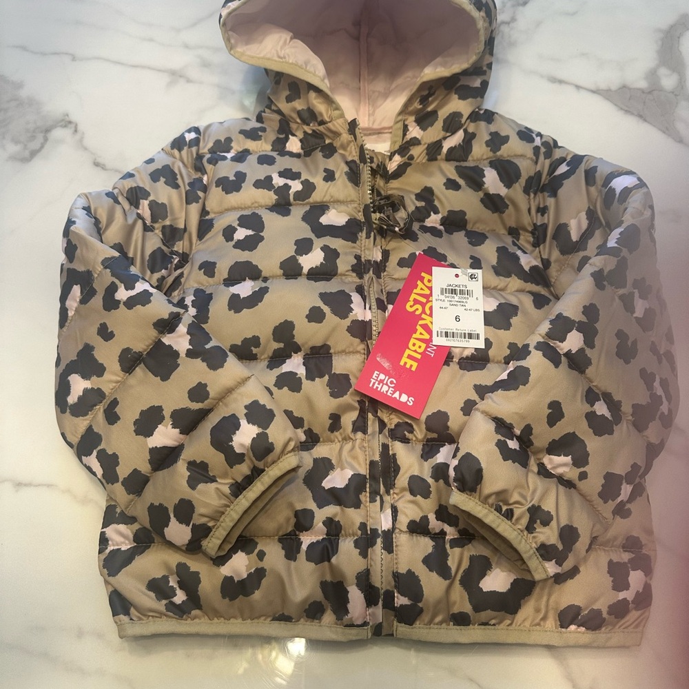 Epic Threads Animal Print Hooded Jacket
